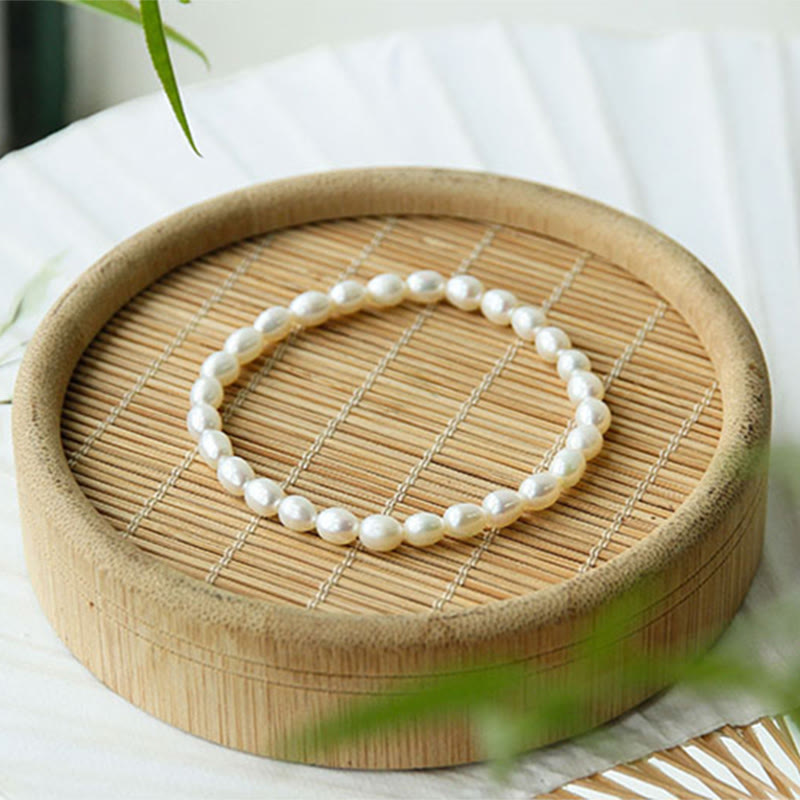 Buddha Stones Natural Pearl Healing Beaded Bracelet