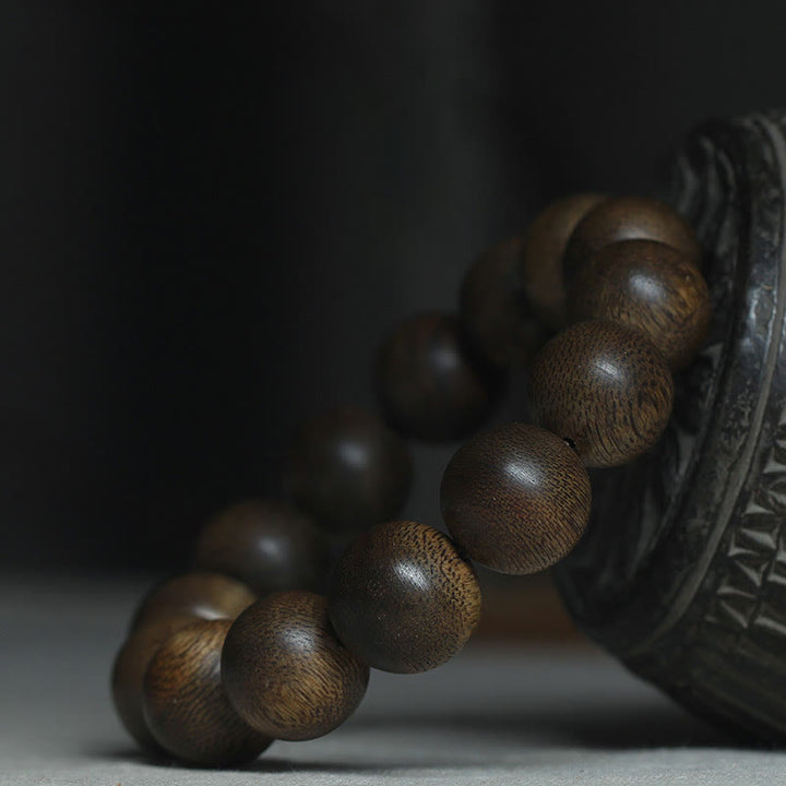 Buddha Stones Rare Northern Kalimantan Agarwood Ward Off Evil Spirits Bracelet