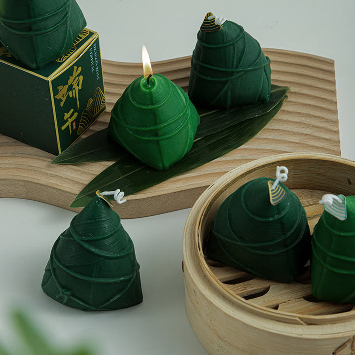 Buddha Stones Dragon Boat Festival Zongzi Pattern Scented Candle Gift For Family Friends