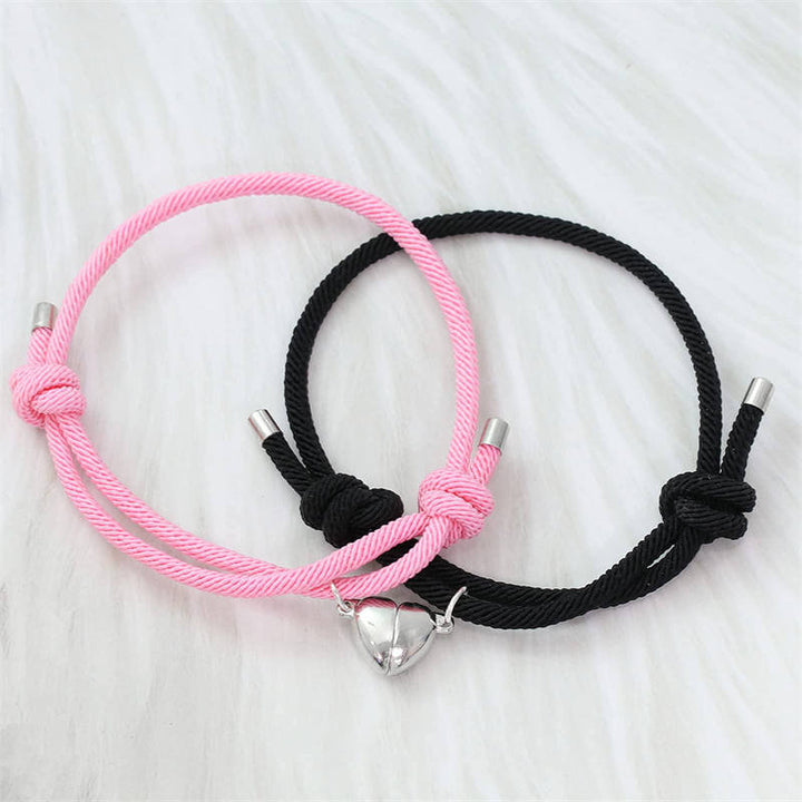 2Pcs Love Magnetic Couple String Strength Bracelet