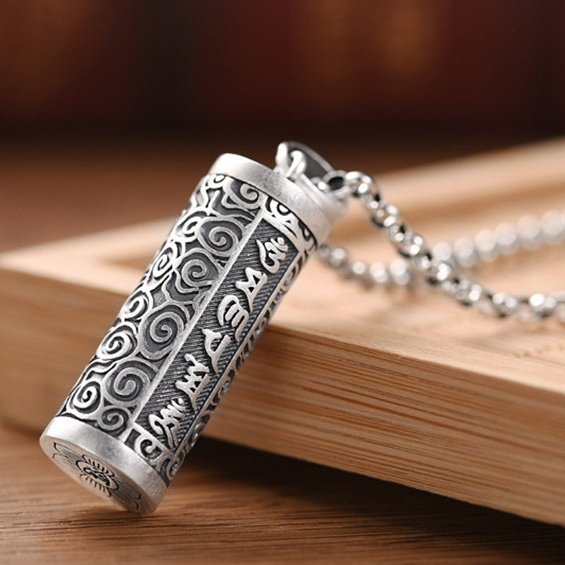 Buddha Stones Six True Words Protection Necklace Pendant