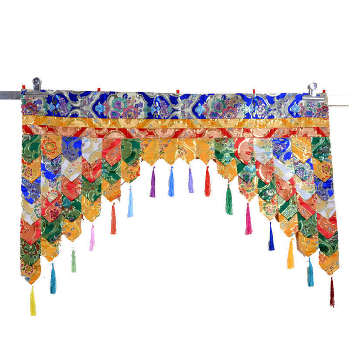 Tibetan Five Colors Hanging Curtain Prayer Altar Healing Meditation Curtain