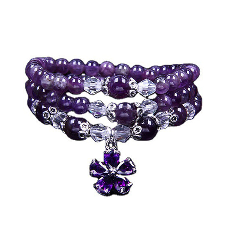 Buddha Stones Tibetan Amethyst Blessing Bracelet