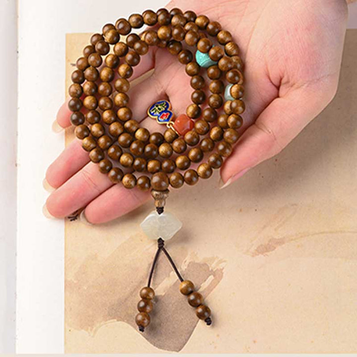 Tibetan Rosewood Protection Calm Bracelet Mala