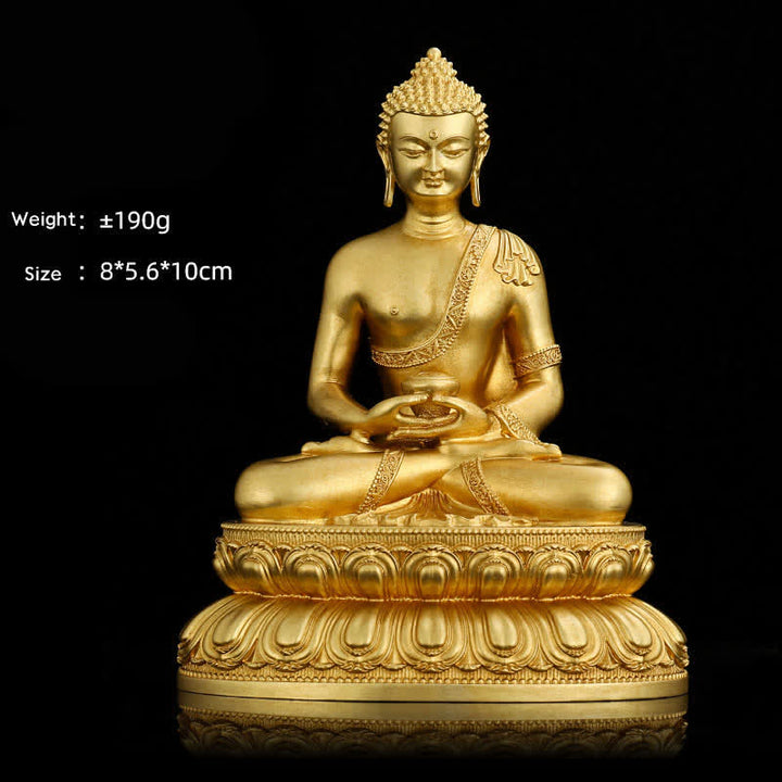 Shakyamuni Amitabha Medicine Buddha Figurine Serenity Copper Statue Home Decoration