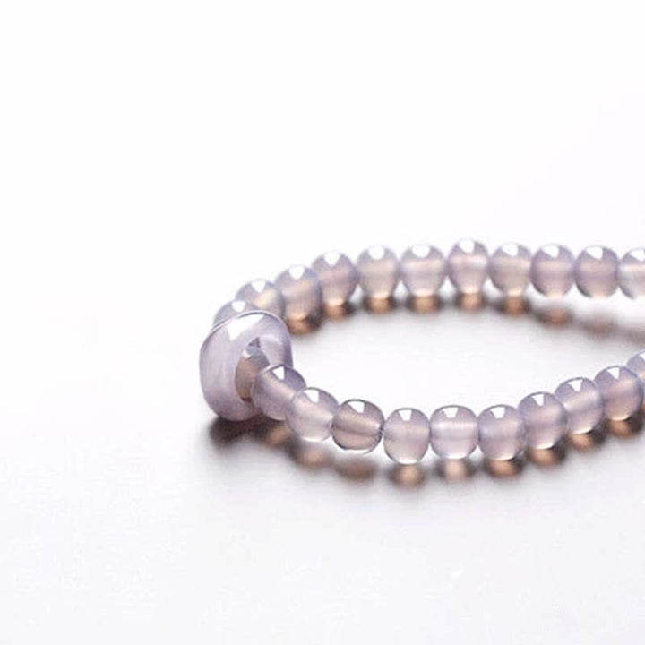 Natural Amethyst Crystal Meditation Healing Bracelet