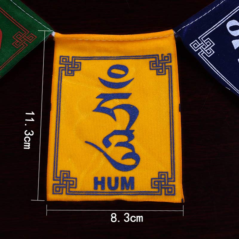 Tibetan Blessing Windhorse Om Mani Padme Hum Outdoor Car Prayer Flag Decoration