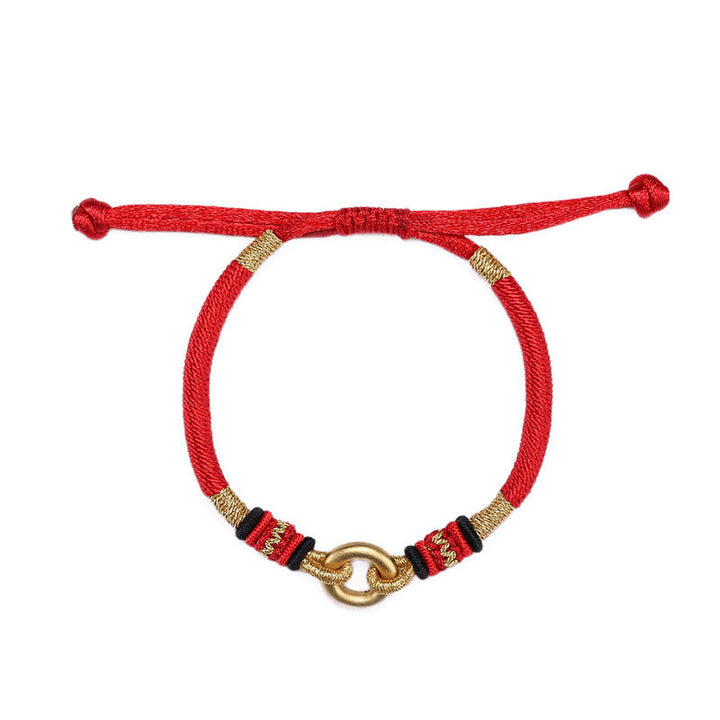 Buddha Stones FengShui Lucky Red String Couple Bracelet