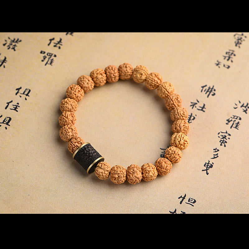 Buddha Stones Tibet Rudraksha Bodhi Seed Wealth Auspiciousness Bracelet