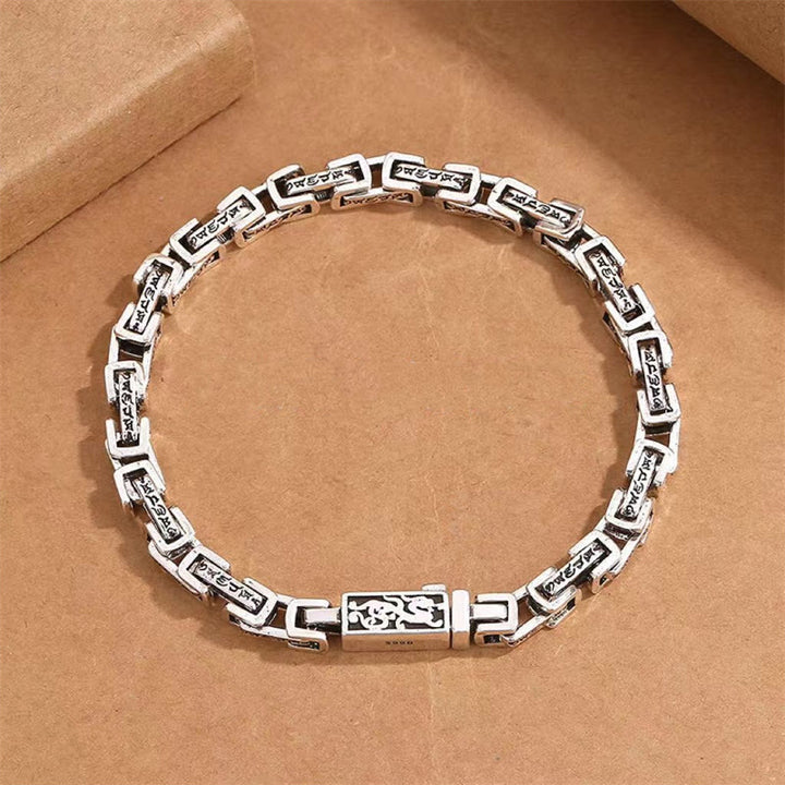 Buddha Stones Dragon Om Mani Padme Hum Engraved Copper Luck Success Bracelet