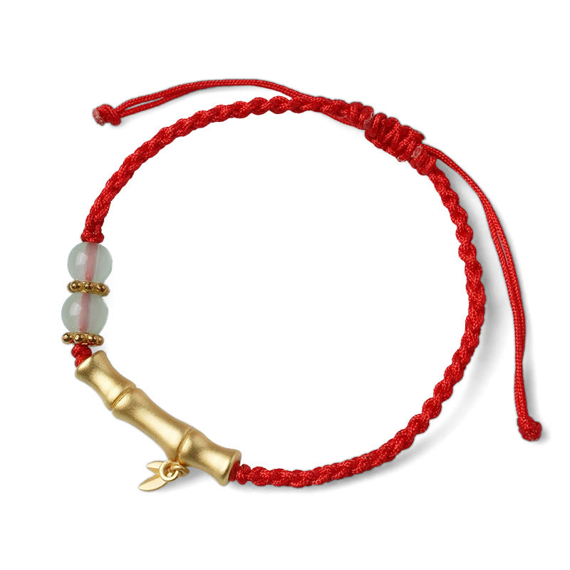 Buddha Stones Bamboo Design Luck Strength Braided Bracelet