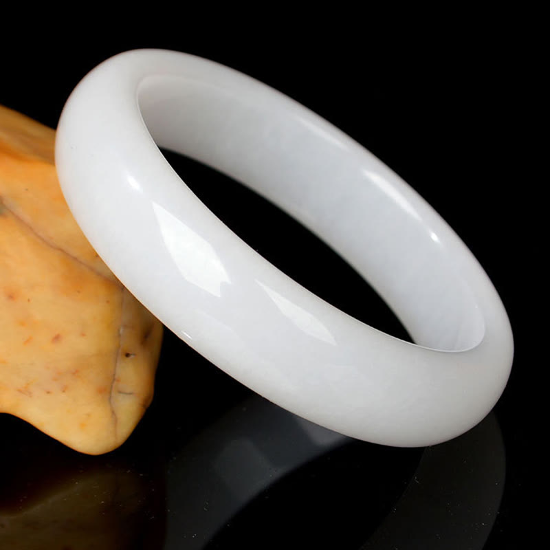 Natural Golden Silk Jade Wealth Luck Bracelet Bangle