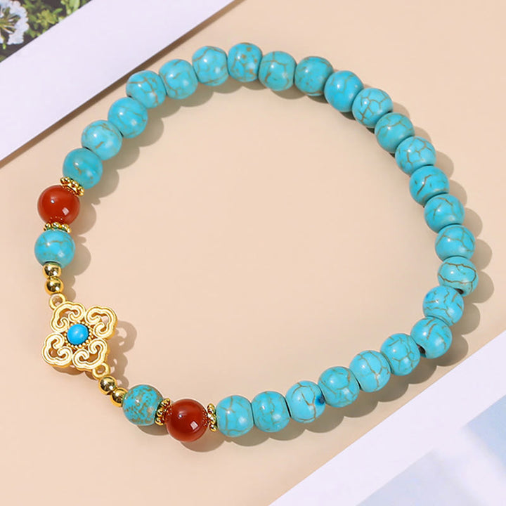 Buddha Stones Turquoise Bead Protection Balance Bracelet