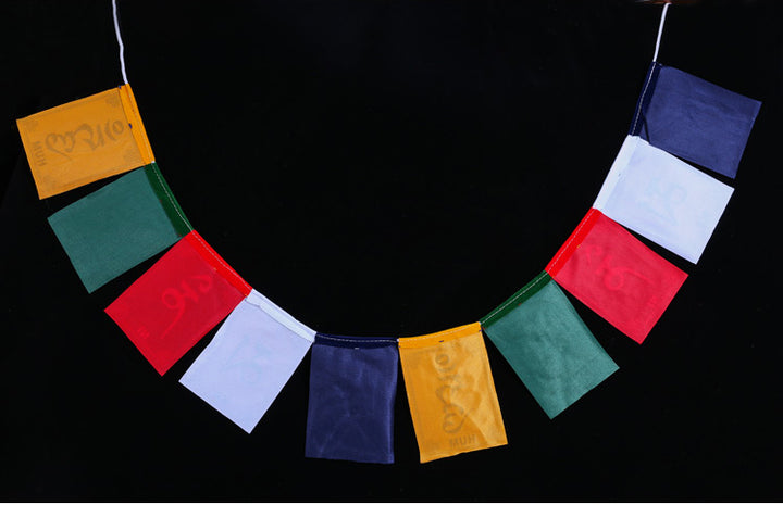 Tibetan Blessing Windhorse Om Mani Padme Hum Outdoor Car Prayer Flag Decoration