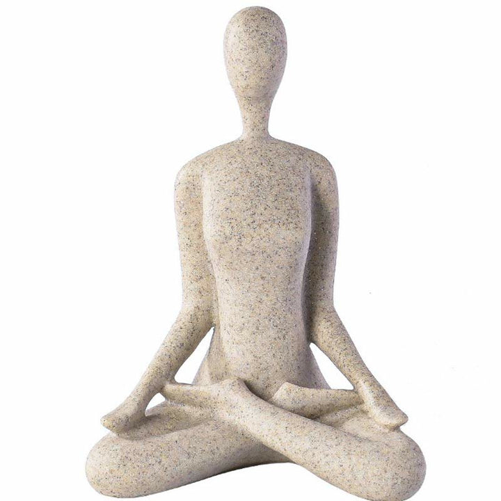 Abstract Yoga Meditating Exercise Resin Spiritual Figurine Sculpture Desk Decoration