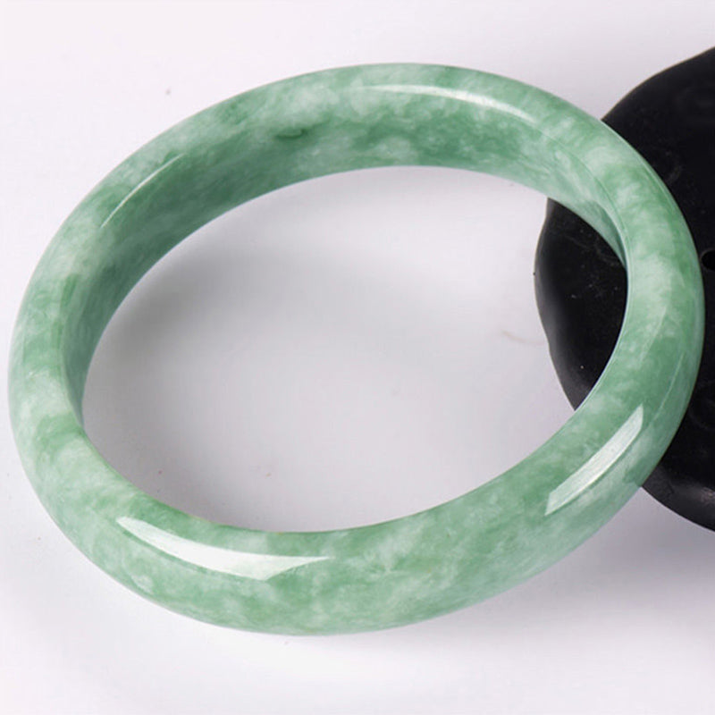 Buddha Stones Natural Jade Prosperity Bangle Bracelet