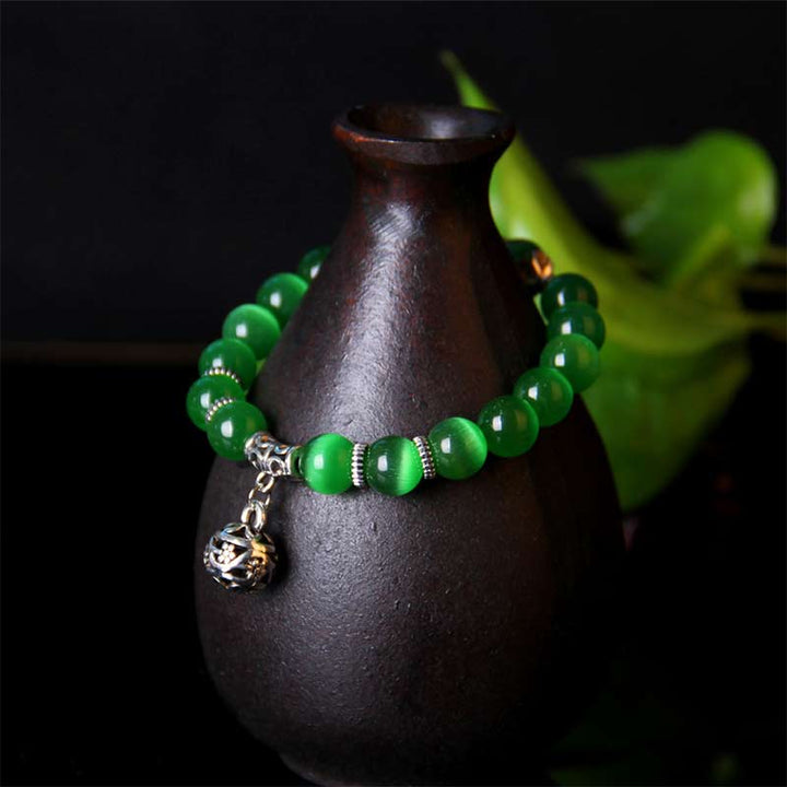 Buddha Stones Tibetan Cat Eye Lucky Bracelet