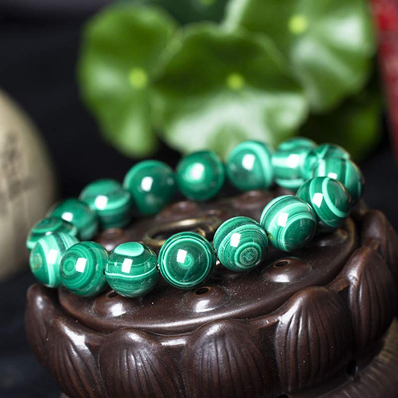 Buddha Stones Natural Malachite Protection Calmness Bracelet