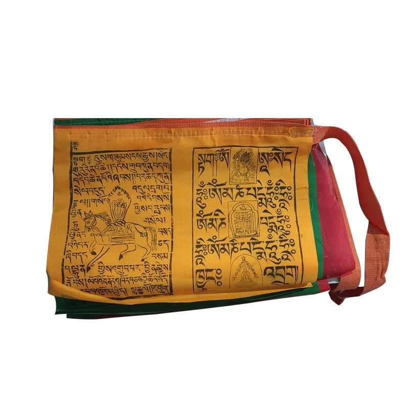 Tibetan 5 Colors Windhorse Scriptures Auspicious Outdoor Prayer Flag