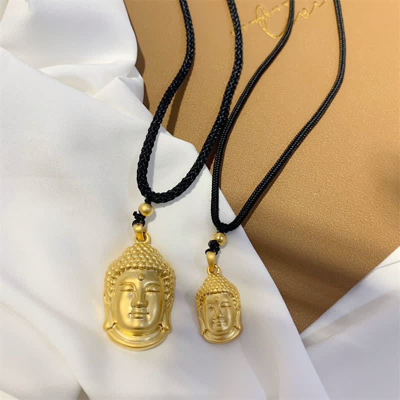 Gold Buddha Copper Wealth Necklace Pendant