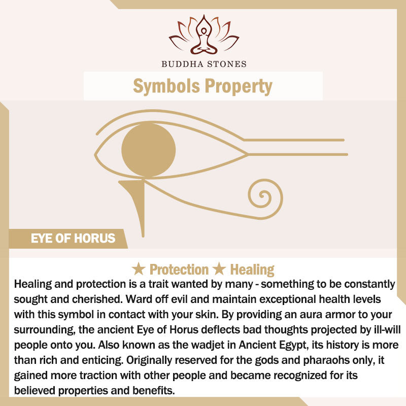 Buddha Stones Eye of Horus Protection Necklace Pendant