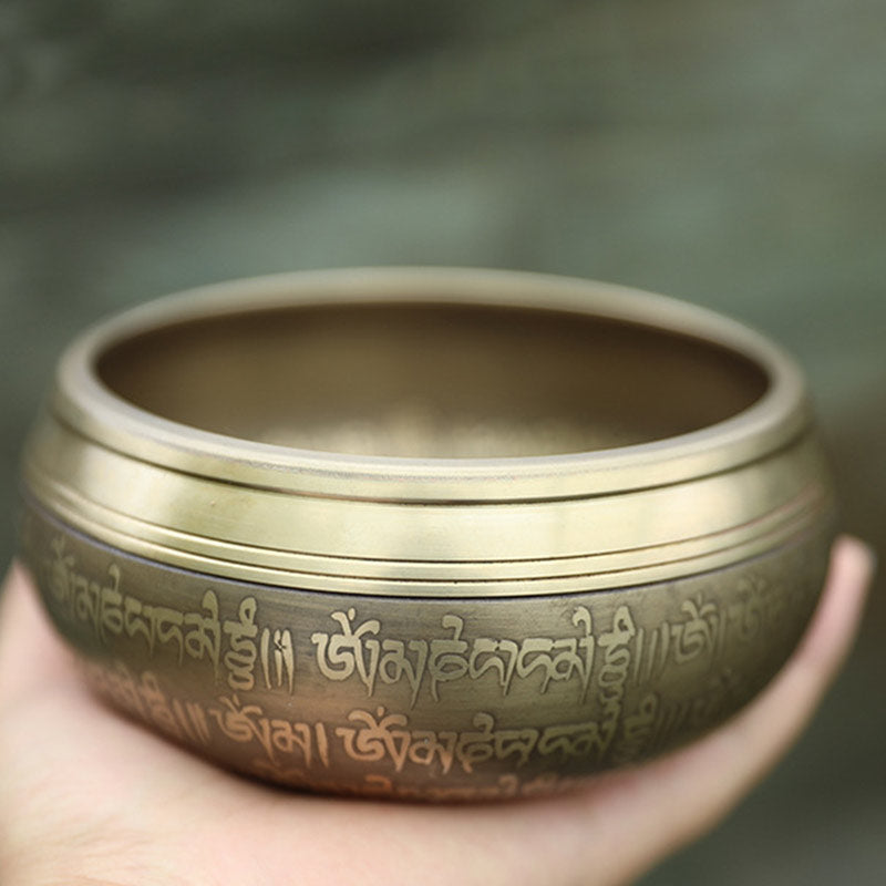 Tibetan Sound Bowl Handcrafted for Focus and Meditation Peaceful Happiness Singing Bowl Set