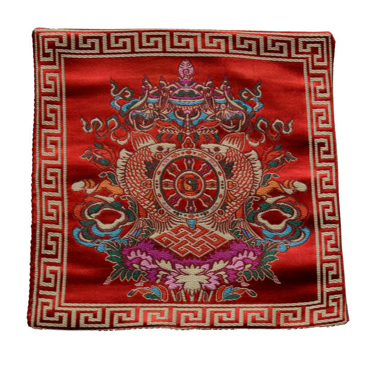 Buddha Stones Prayer Altar Mat Healing Meditation Vajra Auspicious Symbols