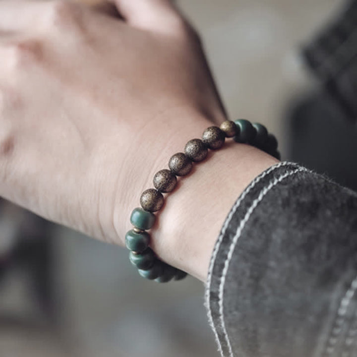 Tibetan Cyan Bodhi Seed Copper Success Bracelet