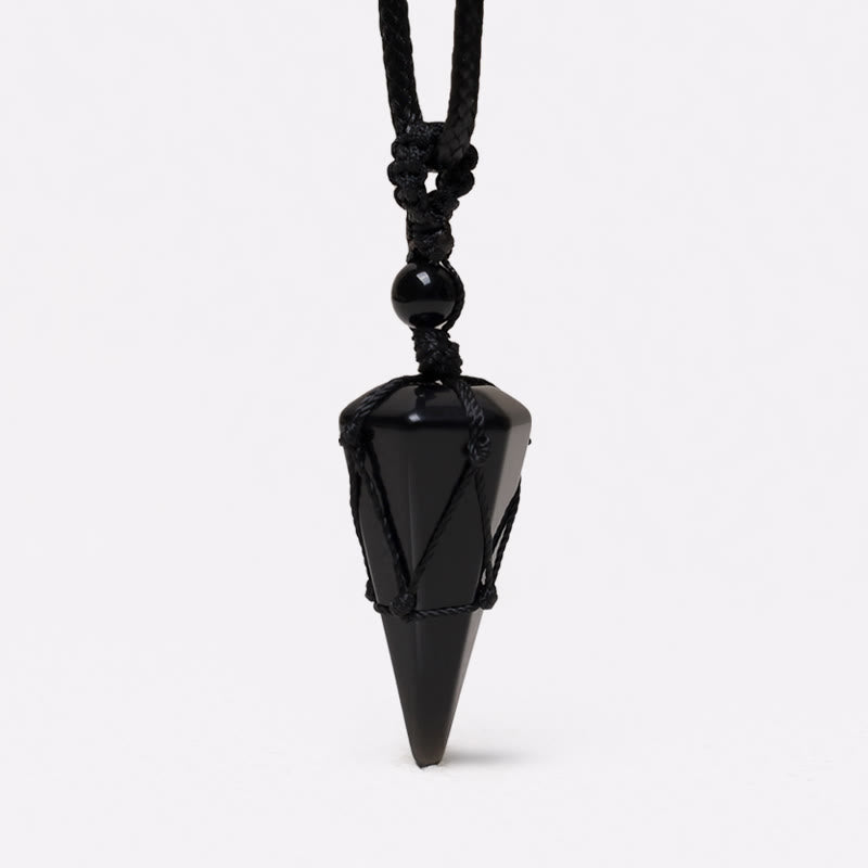 Buddha Stones Natural Stone Pointed Pendant Necklace