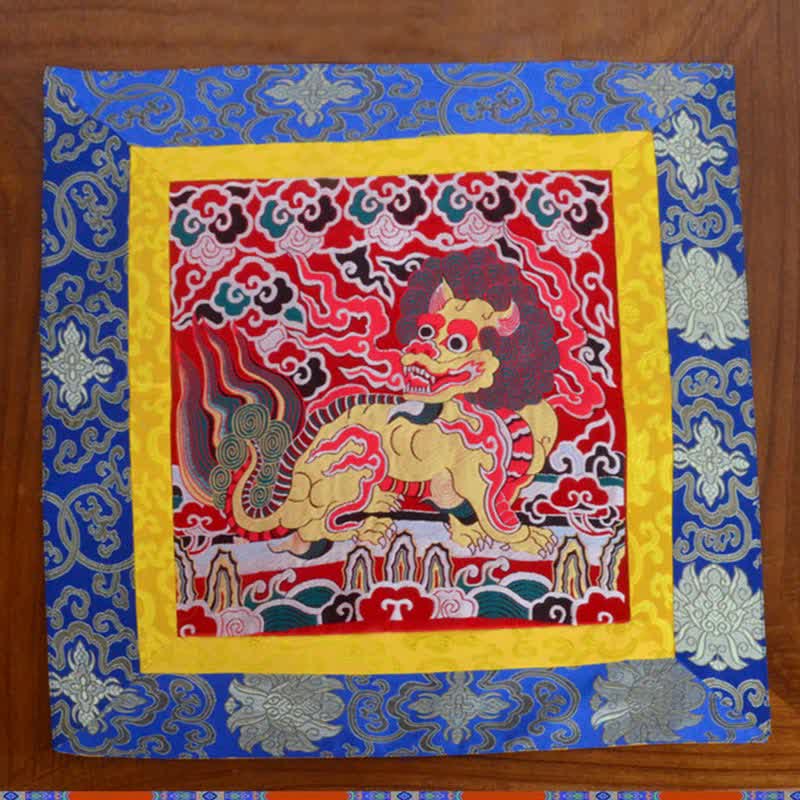 Fengshui Kirin Prayer Altar Mat Healing Meditation Auspicious Symbol Mat