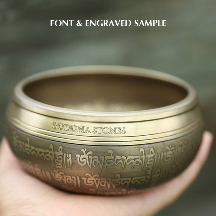 Tibetan Sound Bowl Handcrafted for Focus and Meditation Peaceful Happiness Singing Bowl Set