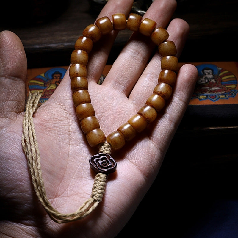 Tibetan Yak Bone Balance Strength Wrist Mala