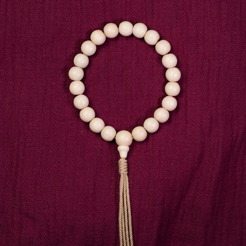 Buddha Stones Natural Abelia Biflora Wood Blessing Wrist Mala