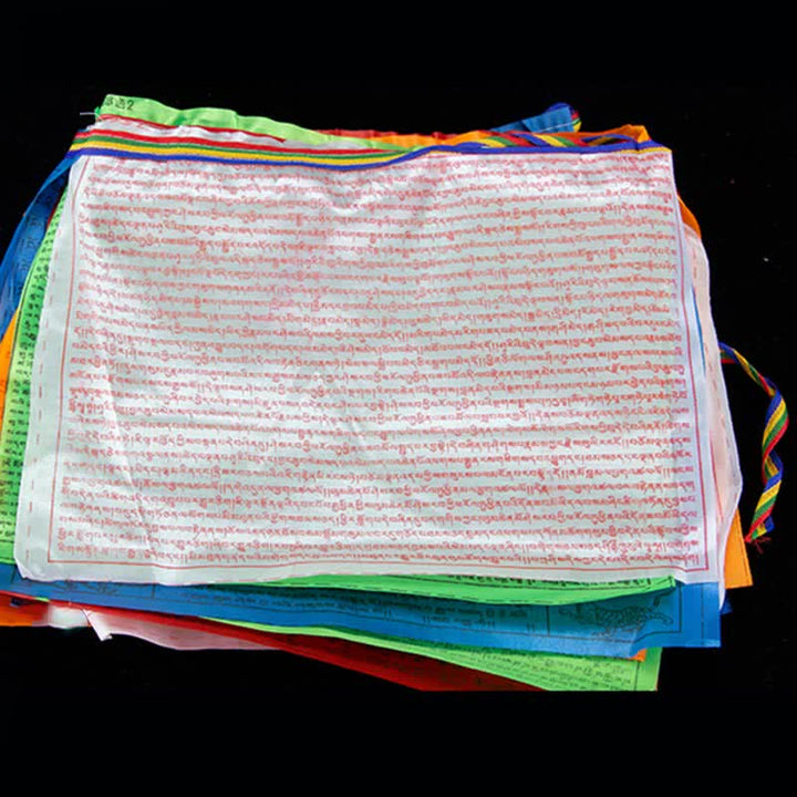 Tibetan 5 Colors Windhorse Blessing Outdoor 20 Pcs Prayer Flag