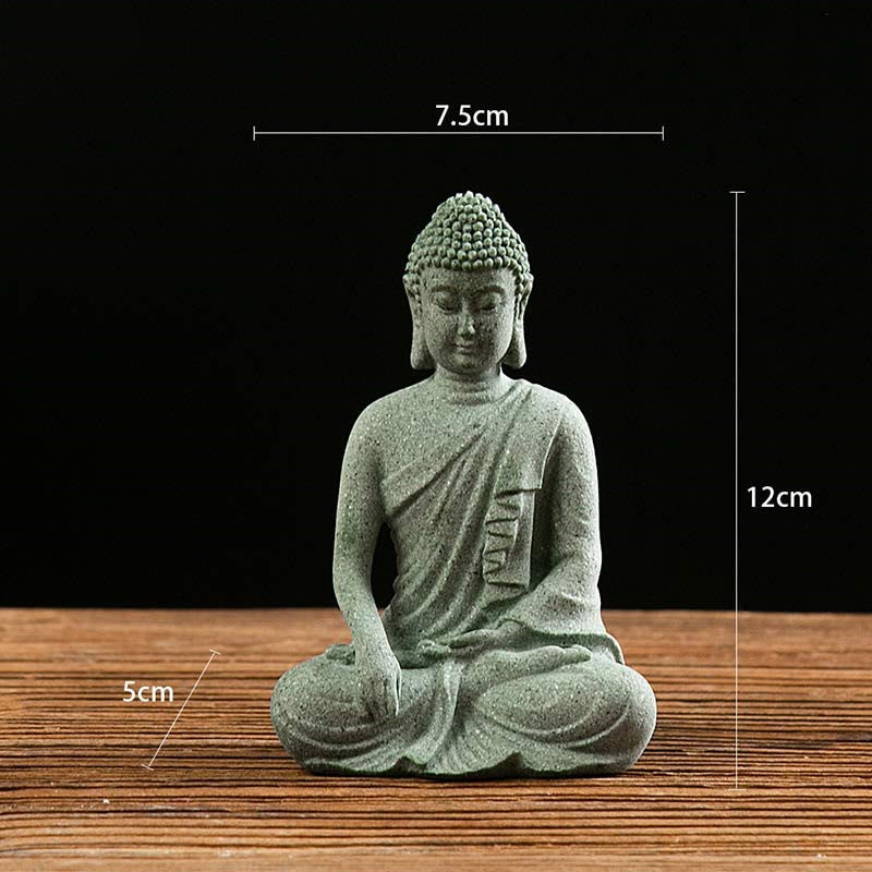 Tibetan Meditation Contemplation Buddha Serenity Compassion Statue Figurine Decoration