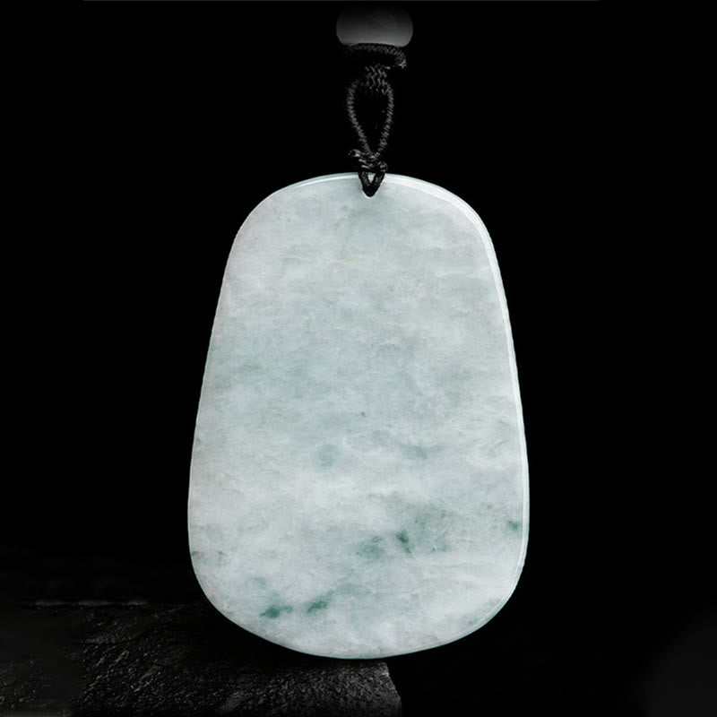 Buddha Stones Natural Jade Laughing Buddha Maitreya Buddha Luck String Necklace Pendant