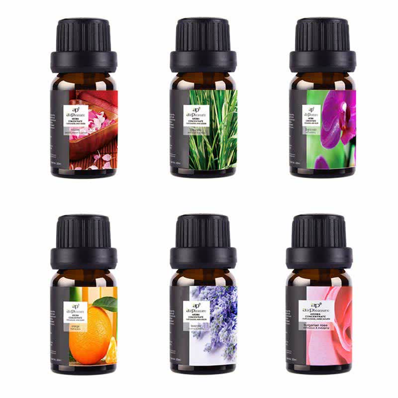 6Pcs Lavender Orange Jasmine Lemongrass Soothing Aromatherapy Healing Essential Oils Set