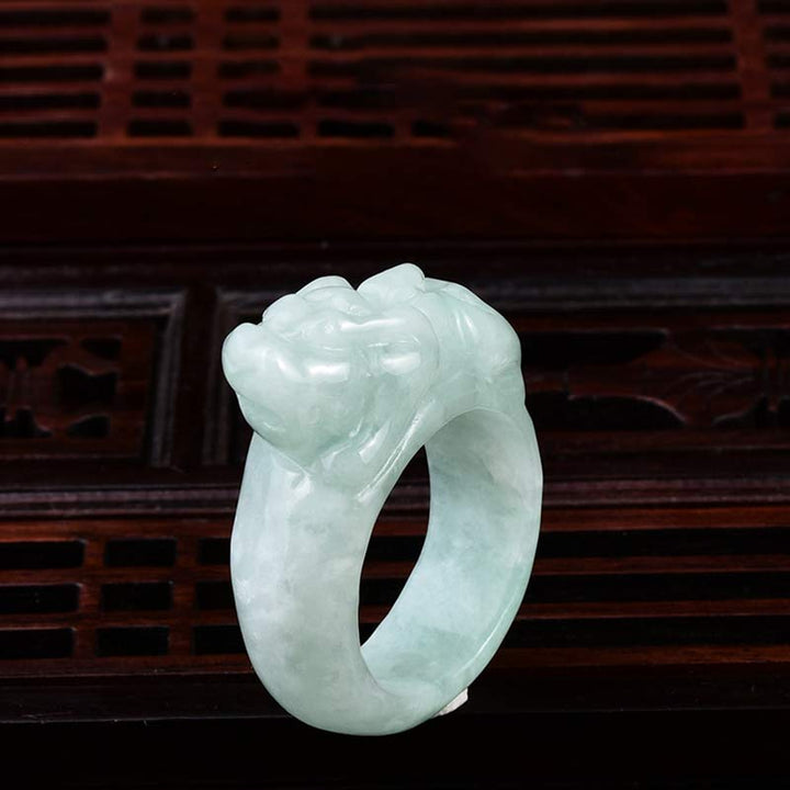 Fengshui Wealth Jade PiXiu Luck Ring