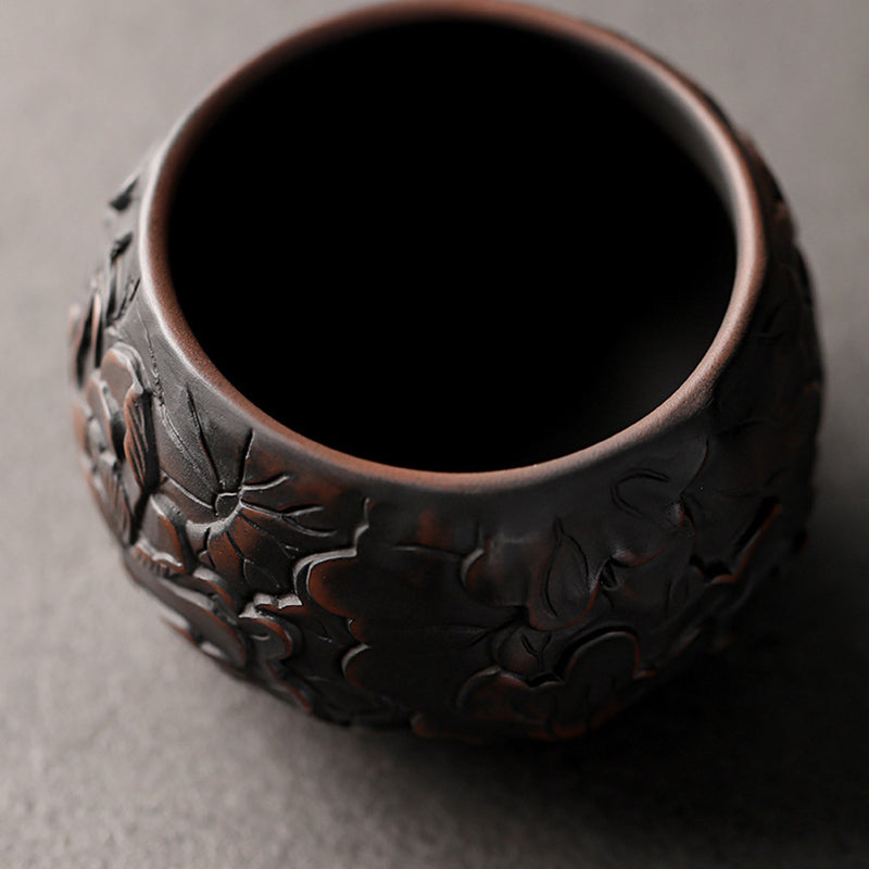 Buddha Stones Lotus Leaf Flower Landscape Dragon Bamboo Ceramic Teacup Kung Fu Tea Cup Bowl