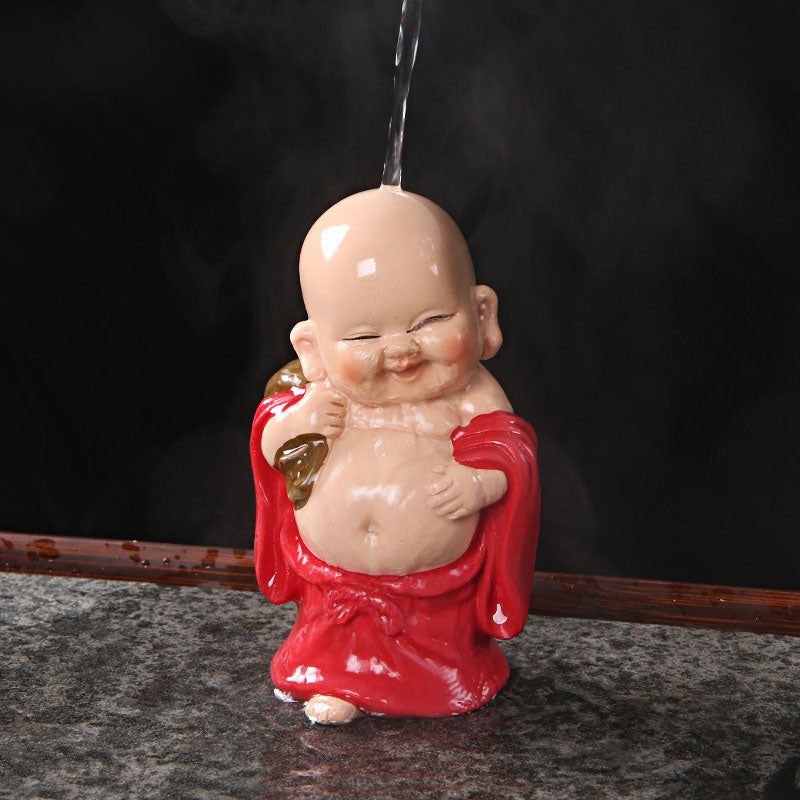 Buddha Stones Color Changing Laughing Buddha Resin Tea Pet Wealth Home Figurine Decoration