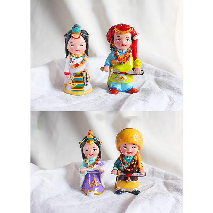 Buddha Stones Hand Painted Tibetan Figures Creative Home Office Car Decoration Ornament