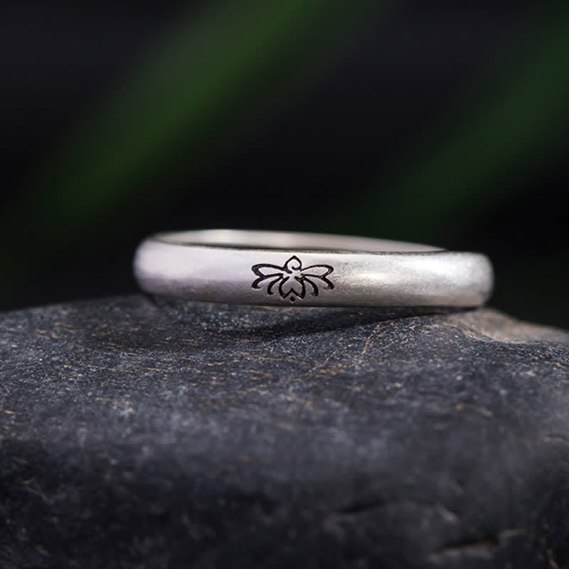 925 Sterling Silver Lotus Flower Enlightenment Ring