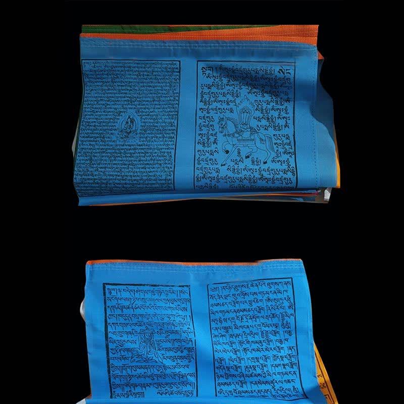 Tibetan 5 Colors Windhorse Scriptures Auspicious Outdoor Prayer Flag