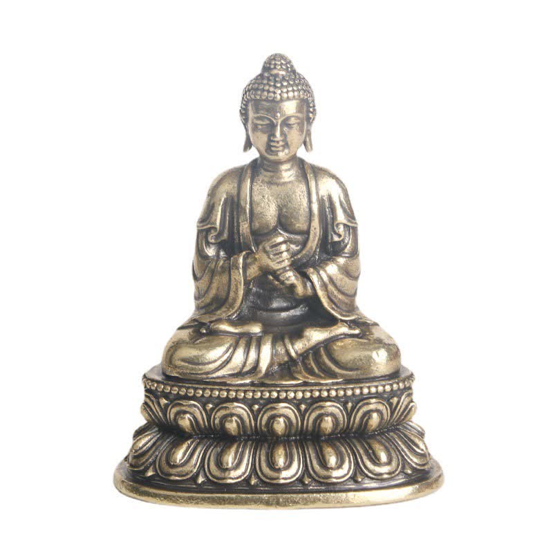 Tathagata Buddha Serenity Copper Statue Decoration