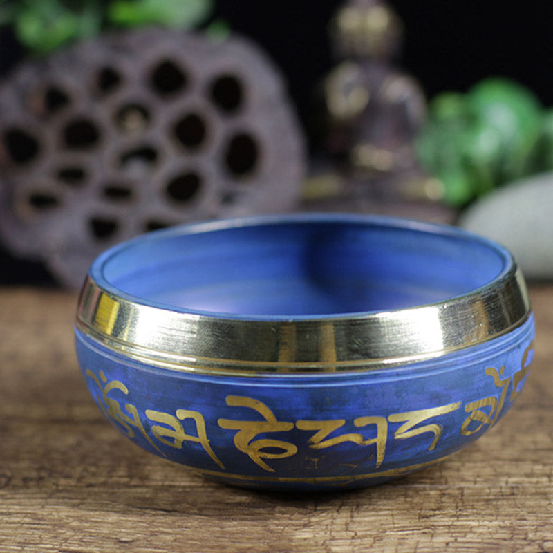 Tibetan Sound Bowl Handcrafted for Relaxation Meditation Prayer Singing Bowl Set