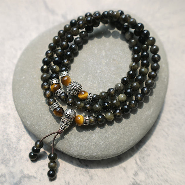 Golden Obsidian Energy Bracelet Necklace