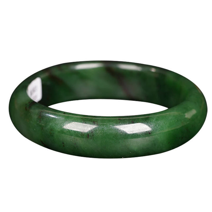 Natural Hetian Cyan Jade Happiness Success Bracelet Bangle