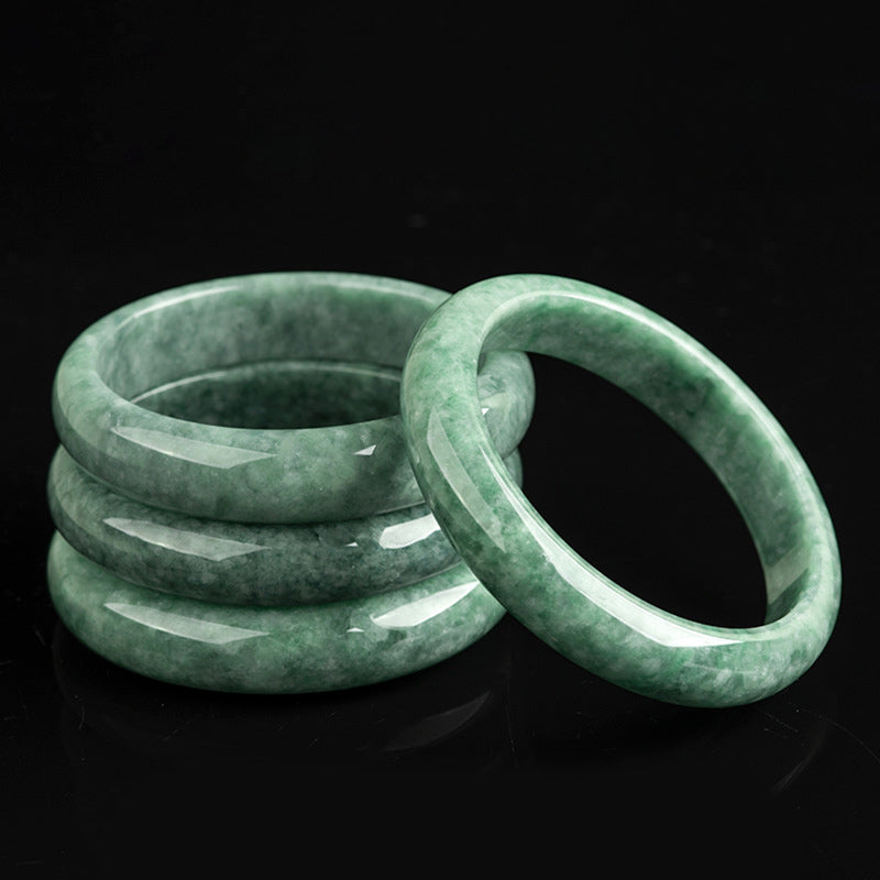 Buddha Stones Natural Jade Luck Wealth Bangle Bracelet