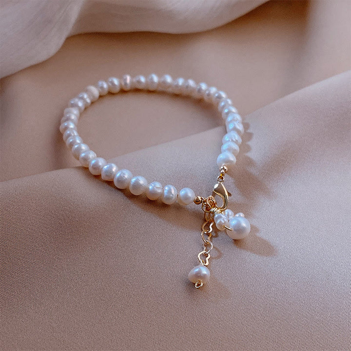 Buddha Stones Pearl Cat Paw Healing Chain Bracelet