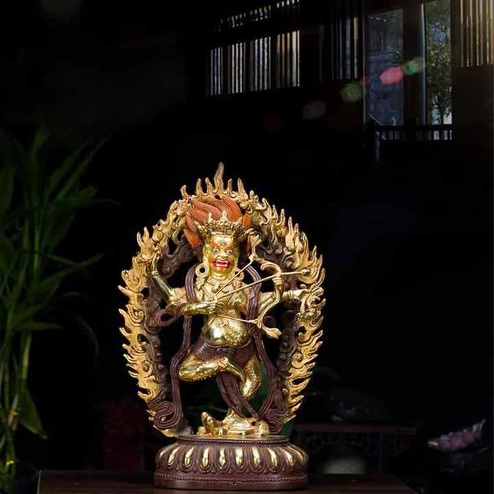 Kurukulla Buddha Figurine Serenity Copper Statue Home Decoration